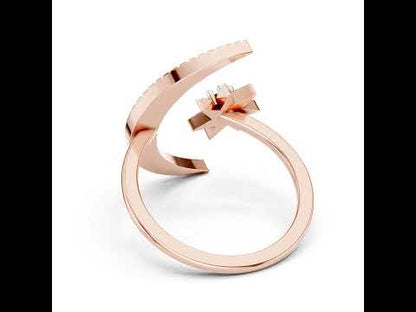 18K Rose Gold Round Lab-Grown Diamond Ring for Women | Wedding Wear | Pure Carat