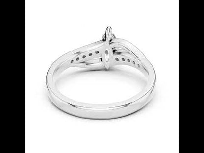 18K White Gold Round Lab-Grown Diamond Solitaire Ring for Women | Wedding Wear | Pure Carat