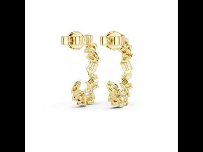 Women’s Anniversary Stud Earrings | Marquise–Princess–Pear Lab Diamonds – 18K Rose Gold