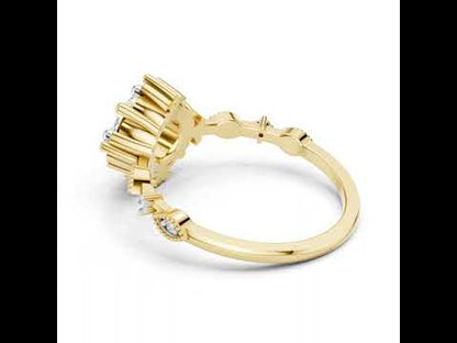 18K Yellow Gold Round Lab-Grown Diamond Drop Ring for Women | Everyday Wear | Pure Carat