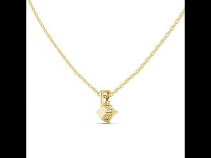 14K White Gold Princess Lab-Grown Diamond Pendant for Women | Wedding Wear | Pure Carat