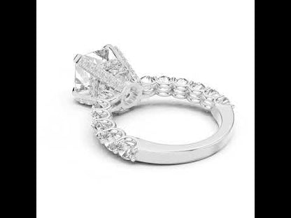 Princess & Round Lab-Grown Diamond Ring in 14K Rose Gold – Pure Carat