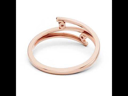 18K Rose Gold Round Cut Diamond Drop Ring for Women | Office Wear Jewellery | Pure Carat