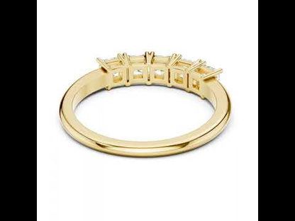 18K Yellow Gold Princess Cut Diamond Stud Ring for Women | Wedding Jewellery | Pure Carat