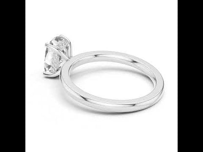 18K Yellow Gold Round & Radiant Lab-Grown Diamond Engagement Ring for Women | Pure Carat