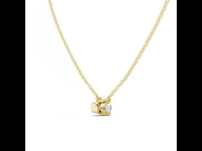 14K Yellow Gold Round Lab-Grown Diamond Pendant for Women | Everyday Wear | Pure Carat