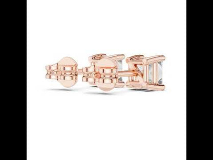 18K Yellow Gold Princess Lab-Grown Diamond Earrings for Women | Wedding | Pure Carat