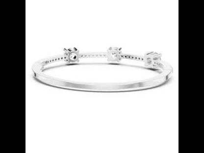 14k White Gold Round Lab-Grown Diamond Office Wear Bracelet for Women | Pure Carat