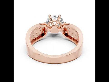 Round Lab-Grown Diamond Ring in 14K White Gold – Pure Carat