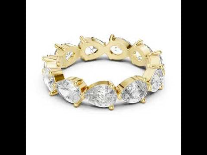 Pear Cut Lab-Grown Diamond Ring in 18K White Gold – Pure Carat