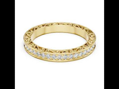 18K Yellow Gold Round Lab-Grown Diamond Drop Ring for Women | Anniversary Gift | Pure Carat