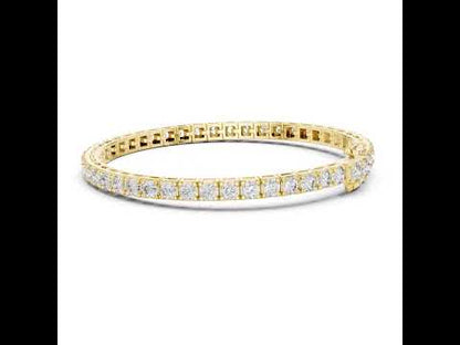 18k Rose Gold Round Lab-Grown Diamond Wedding Bracelet for Women | Pure Carat