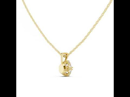 14K White Gold Oval Lab-Grown Diamond Pendant for Women | Office Wear | Pure Carat