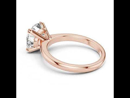 Pure Carat 18K Yellow Gold Party Wear Ring with Round Lab-Grown Diamond