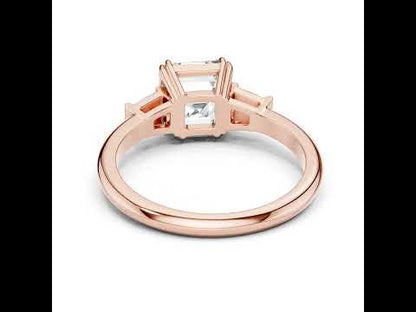 14K Yellow Gold Emerald Lab-Grown Diamond Engagement Ring | Pure Carat