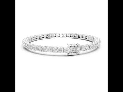 18k Rose Gold Round Lab-Grown Diamond Wedding Bracelet for Women | Pure Carat