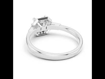 18K Yellow Gold Radiant Bug & Round Lab-Grown Diamond Stud Ring for Women | Anniversary Gift | Pure Carat