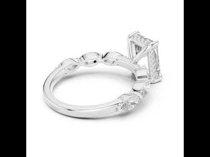 14K Yellow Gold Round, Marquise & Radiant Lab-Grown Diamond Wedding Ring for Women | Pure Carat