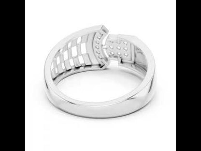 14K White Gold Round Lab-Grown Diamond Office Wear Ring for Women | Pure Carat