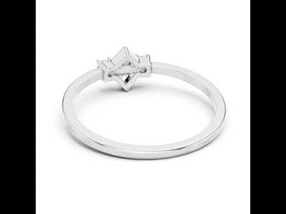 18K White Gold Round Lab-Grown Diamond Engagement Ring for Women | Pure Carat