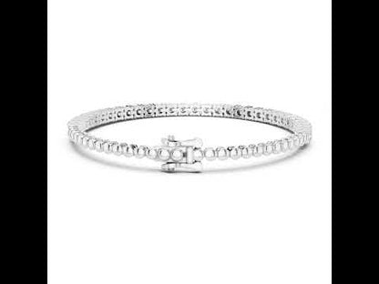 18k Yellow Gold Round Lab-Grown Diamond Bridal Bracelet for Women | Pure Carat