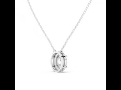 18K Rose Gold Round Lab-Grown Diamond Pendant for Women | Anniversary Gift | Pure Carat