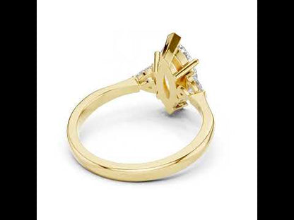 14K Rose Gold Marquise & Trillion Lab-Grown Diamond Ring for Women | Bridal Wear | Pure Carat