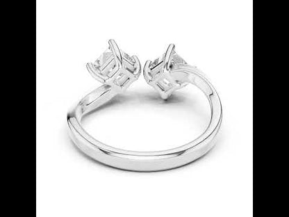 14K Yellow Gold Princess Cut Lab-Grown Diamond Drop Ring for Women | Wedding Jewellery | Pure Carat
