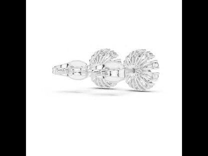 14K White Gold Round Lab-Grown Diamond Everyday Wear Earrings for Women | Pure Carat