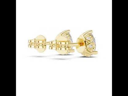 14K Yellow Gold Pear Lab-Grown Diamond Earrings for Women | Wedding Collection | Pure Carat