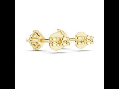 18K Yellow Gold Cushion Square Lab-Grown Diamond Stud Earrings for Women | Anniversary Gift | Pure Carat