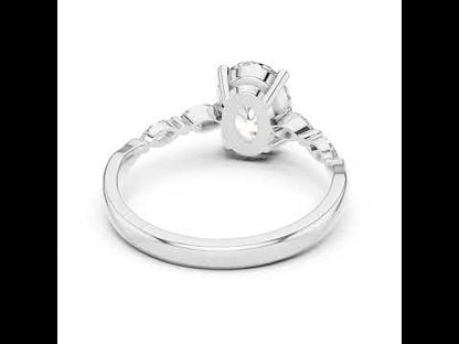 14K Yellow Gold Oval & Marquise Lab-Grown Diamond Ring for Women | Office Wear | Pure Carat