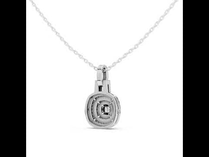 18K Yellow Gold Cushion Square & Round Lab-Grown Diamond Pendant for Women | Bridal Wear | Pure Carat