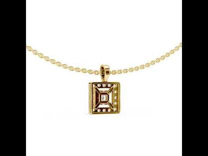 18k White Gold Princess/Round Lab-Grown Diamond Party Wear Pendant for Women | Pure Carat