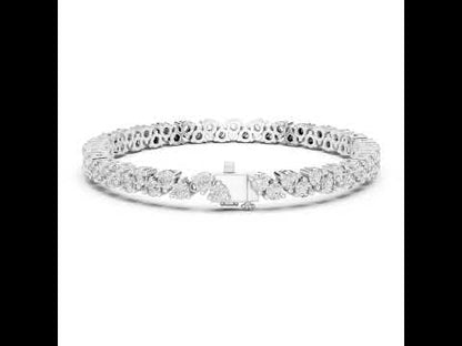 14k Rose Gold Round Lab-Grown Diamond Everyday Wear Bracelet for Women | Pure Carat