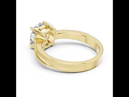 Round Lab-Grown Diamond Engagement Ring in 14K Yellow Gold | PureCarat