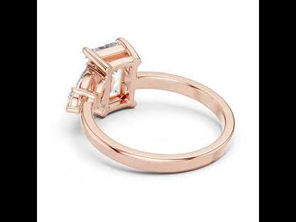 Women’s Diamond Drop Ring – Round Lab-Grown Stone in 18K White Gold – Pure Carat