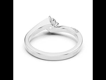 18K Rose Gold Round Lab-Grown Diamond Stud Ring for Women | Office Wear | Pure Carat