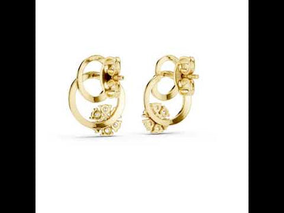 18K Rose Gold Round Lab-Grown Diamond Drop Earrings for Women | Office Wear | Pure Carat