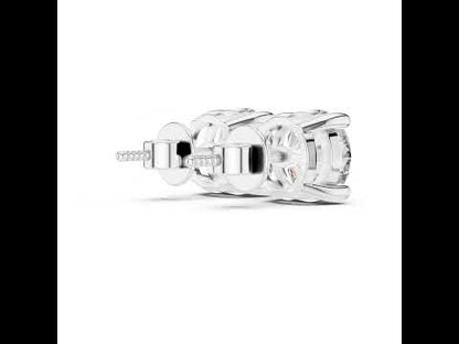 14K Rose Gold Round Lab-Grown Diamond Earrings for Women | PureCarat