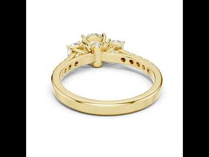 18K Rose Gold Round & Cushion Lab-Grown Diamond Solitaire Ring | PureCarat