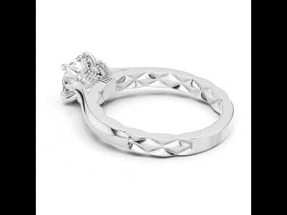 14K Yellow Gold Round Lab-Grown Diamond Ring for Women Office Wear Pure Carat
