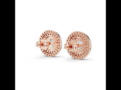 18K Yellow Gold Round Lab-Grown Diamond Earrings for Women | Everyday Wear | Pure Carat