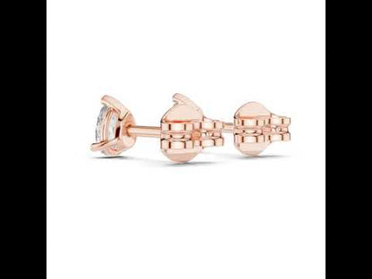 18K Yellow Gold Pear Lab-Grown Diamond Earrings for Women | Everyday Wear | Pure Carat