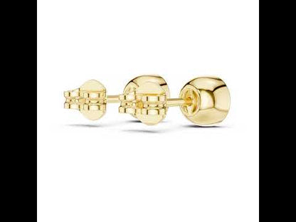 18K Yellow Gold Round Lab-Grown Diamond Drop Earrings for Women | Everyday Wear | Pure Carat