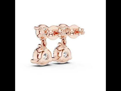 Women’s Party Wear Earrings in 14K Rose Gold with Round Lab-Grown Diamonds | Pure Carat