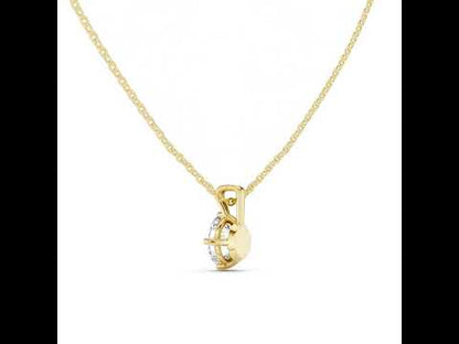 14K White Gold Oval Lab-Grown Diamond Pendant for Women | Anniversary Gift | Pure Carat