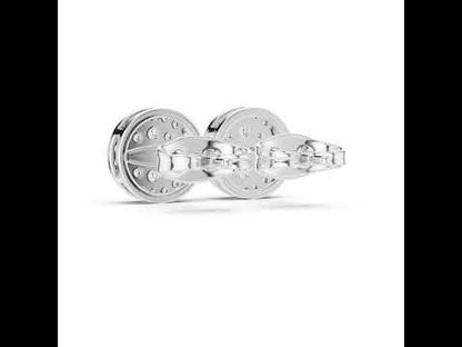 14K White Gold Round Lab-Grown Diamond Engagement Earrings for Women | Pure Carat