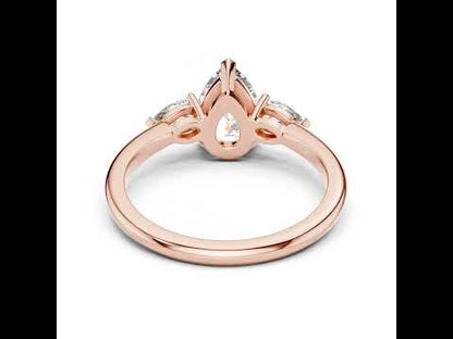 Women’s Everyday Pear Cut Lab-Grown Diamond Ring in 18K White Gold - Pure Carat