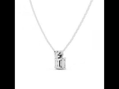14K White Gold Princess Lab-Grown Diamond Pendant for Women | Office Wear | Pure Carat
